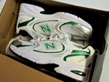Image of New Balance 530 White Nightwatch Green Trainers UK 4 EU 37 Unisex