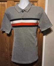 Image of Tommy Hilfiger Polo Shirt In Grey Size XXL Brand New Without Tags 100% Cotton
