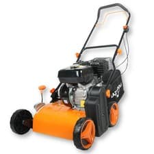 Image of Petrol Lawn Scarifier & Raker 212cc 420mm 2in1 Garden Aerator 6 Height Settings