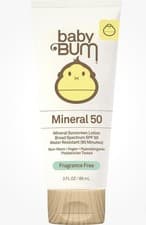 Image of Baby Bum SPF 50 Mineral Sunscreen Lotion Fragrance Free – 3 oz