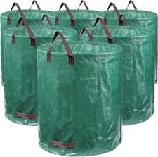 Image of 1-6X Large Garden Waste Bags Heavy Duty Refuse Storage Sacks Handles Grass Leaf