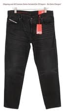 Image of DIESEL 1995 09B88 Men's W32/L32 Slim Black Straight Button Washed Denim RRP185 -