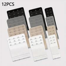 Image of Women's Bra Extender 3 Hook / 2 Hook Bra Extension Strap Soft & Comfortable 12pc