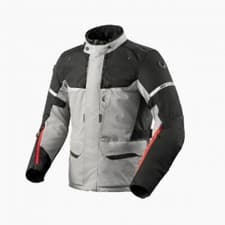Image of Touring Motorcycle Jacket Rev'it Outback 4 H2o Silver Black Size XL