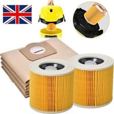 Image of for Karcher WD2 WD3 WD3P WD1 A2004 MV3 MV2 Series, Replacement Dust Bags Filter