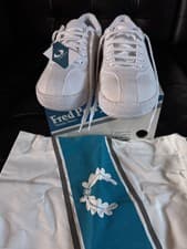 Image of Fred Perry B1 Canvas White Tennis Shoe Men's UK Size 10