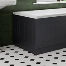 Image of Black Gloss Bath Panel 700mm - Tongue & Groove End MDF Bathroom