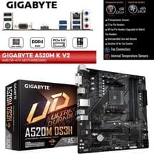 Image of GIGABYTE A520M K V2 Micro ATX Motherboard – AMD A520, AM4, DDR4 Desktop PC