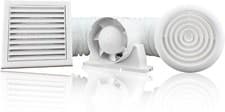 Image of Devola 100mm Inline Extractor Fan Shower Kit LED Light / Timer Fan Loft Fitting