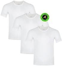 Image of HUGO BOSS 3 Pack White Cotton T-Shirt Round Neck