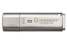 Image of Kingston IronKey Locker+ 50 USB Flash Drive XTS-AES Encrypted for Data Protectio