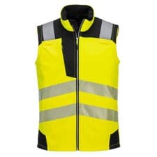 Image of Portwest PW3 Hi Vis Softshell Gilet Breathable Water Resistant Bodywarmer PW325