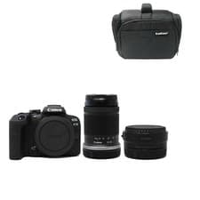 Image of Canon R10 Mirrorless Camera + RF-S 18-45mm STM Lens + EF-EOS R Adapter + Bag