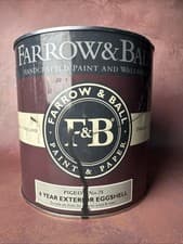 Image of Farrow & Ball Exterior Eggshell paint in the color Pigeon No.25. 2.5L