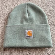 Image of Carhartt Kids Beanie Hat AH8992 Sage Green One Size Fits Most Acrylic