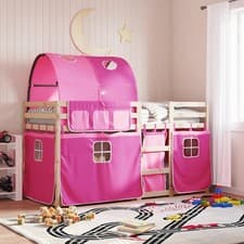 Image of Bunk Bed without Mattress Pink 90x200 cm Solid Wood Pine