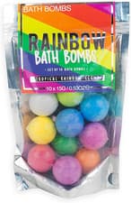 Image of Gift Republic Rainbow Bath Bombs Set of 10 Tropical Scented