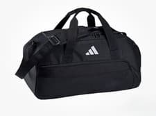 Image of Adidas Tiro League Duffel Bag Small Gym Travel Training Bag Black/White HS9752