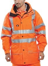 Image of Beeswift Carnoustie Hi-Vis Jacket Orange Size XXXXXL