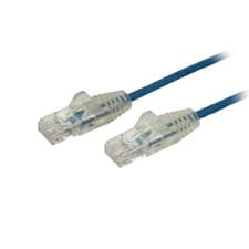 Image of StarTech.com 2 m CAT6 Cable - Slim CAT6 Patch Cord - Blue - Snagless RJ45 Connec