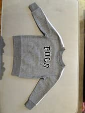 Image of Brand New, Polo Ralph Lauren Sweatshirt, Grey Melange & White, For Kids, Age 3.