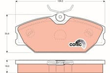 Image of Front TRW-OE GDB1405 Brake Pad Set, disc brake for RENAULT
