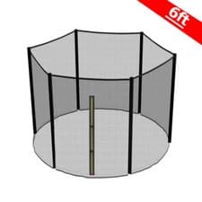 Image of 6FT Trampoline Replacement Safety Net Enclosure Surround Outside Netting New
