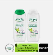 Image of Simple Kind to Hair Gentle Cleansing Shampoo & Care Conditioner Duo, 200ml