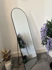 Image of Full Length Mirror Standing/Wall Mirror Large Black Hallway Mirror Metal Frame