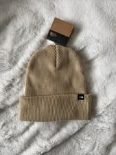Image of New The North Face Apres Cuff Beanie Hat Khaki Stone One Size