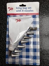 Image of Tala Icing Bag Set With 8 Stainless Steel Nozzles 30cm / 12"