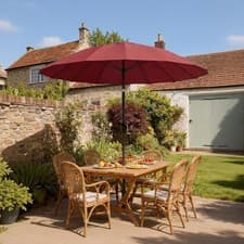 Image of 2 m Shanghai Garden Parasol Umbrella with 16 Fibreglass Ribs, Crank
