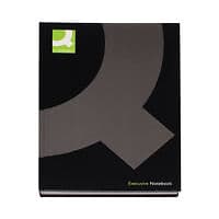 Image of Q-Connect Hardback Casebound Notebook A4 Black (Pack of 3) KF03725