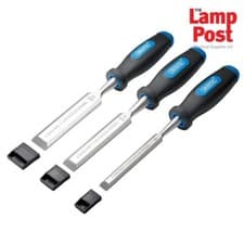 Image of Draper 31306 Soft Grip Bevel Edge Wood Chisel Set - 3 Piece