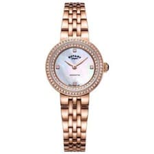 Image of Rotary Womens Kensington Crystal Rose Gold Bracelet LB05374/41