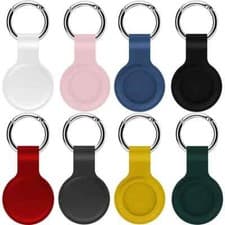 Image of Apple AirTag Keyring Silicone Loop Holder Carry Case Keychain Pet Air Tag