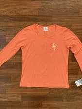Image of Carpe Diem Fishing Sun Shirt Women Medium New Peach/Orange Color UPF30+