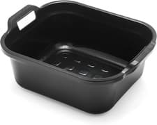 Image of Addis 517936 Large Rectangular 10 Litre Washing Up Bowl with Handle Black