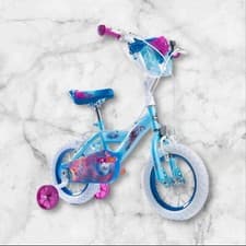 Image of Huffy Disney Frozen 12” Kids Childs Bike Blue Pink 3-5 Years