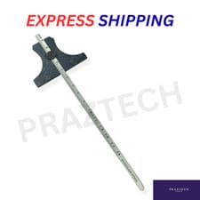 Image of Depth Gauge Stainless Steel 150mm 6in Metric Imperial Precision Tool