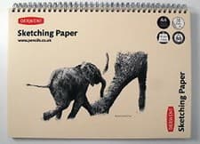 Image of Derwent A3 Landscape Sketch Pad Wirebound Spine 30 Sheets of Acid Free 165gsm