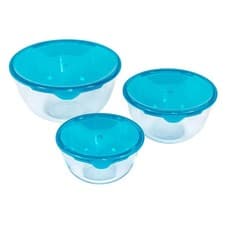 Image of Pyrex 3 Piece Prep & Store Bowl Set