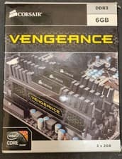 Image of Corsair CMZ6GX3M3A1600C8 6GB 1600MHz CL8 DDR3 Vengeance Memory Three Module Kit
