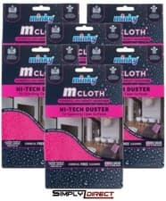 Image of 6x Minky M Cloth Hi-Tech Duster Microfibre Cloth for Sparkling Clean Surfaces 