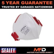Image of Sealey Worksafe� Valved Fold Flat Mask FFP3 Pack of 10 9333/10