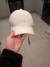 Image of BOSS New Men’s Baseball Cap White 100% Cotton Adjustable Size BNWT