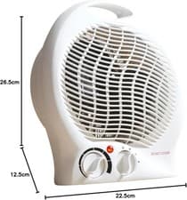 Image of Daewoo 2000W Upright Fan Heater Hot Cold Air Portable Variable Thermostat