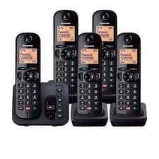 Image of Panasonic KX-TGC265EB Cordless Phone, Five Handsets with Answering Machine