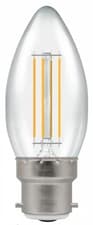 Image of Light Bulb Clear 5w Filament LED Candle Dimmable 2700K B22 470lm =40w Crompton