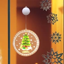 Image of Christmas Window Light Decoration Christmas Pendant Festival Decorative Lighted